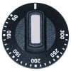 Knebel Thermostat T.max. 300°C ? 50mm Achse ? 6x4,6mm Abflachung oben schwarz