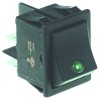 Wippenschalter Einbauma? 30x22mm grun 2NO 250V 16A beleuchtet Anschluss Flachstecker 6,3mm