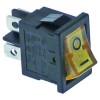 Wippenschalter Einbauma? 19x13mm gelb 2NO 250V 13A beleuchtet 0-I Anschluss Flachstecker 4,8mm