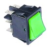 Wippenschalter Einbauma? 30x22mm grun 2CO 400V 10A beleuchtet Anschluss Flachstecker 6,3mm