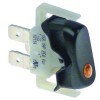 Wippenschalter schwarz 1NO 250V 16A beleuchtet 1-polig