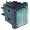 Wippenschalter Einbauma? 30x22mm grun 2NO 250V 16A beleuchtet Heizen Anschluss Flachstecker 6,3mm