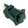 Druckschalter Einbauma? 28,5x28,5mm rund schwarz 2NO 250V 16A Anschluss Flachstecker 6,3mm