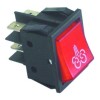 Wippenschalter Einbauma? 30x22mm rot 2NO 250V 16A beleuchtet Dampf Anschluss Flachstecker 6,3mm