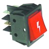 Wippenschalter Einbauma? 30x22mm rot 2NO 250V 16A beleuchtet Blitz Anschluss Flachstecker 6,3mm