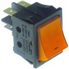 Wippenschalter Einbauma? 30x22mm orange 2NO 230V 16A beleuchtet I Anschluss Flachstecker 6,3mm