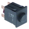Push switch mounting measurements 30x22mm black 2NO 250V connection male faston 6.3mm 16A