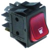 rocker switch mounting measurements 30x22mm red 2-pole 2NO 250V 10A + lamp cup