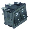 Wippenschalter Einbauma? 19x22mm schwarz 1NO/1NO 250V 10A 0-I/0-II Anschluss Flachstecker 4,8mm