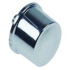 Push button chrome oval external size 17x13mm shaft 3.5x3.5mm