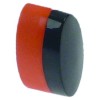 push button external size 11x21mm black/orange