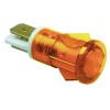 Indicator light ? 12mm 230V yellow connection male faston 6.3mm temp.-resist. 120°C