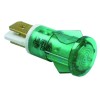 Indicator light ? 13mm 230V green connection male faston 6.3mm temp.-resist. 120°C
