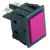 Indicator light mounting measurements 30x22mm 230V red connection male faston 6.3mm