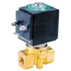 Magnetventil 2-Wege 230VAC Anschluss 1/8  L 40mm DN 2,5mm T.max. 155°C Steckbuchse DIN