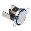 Bi-metal safety thermostat switch-off temp. 125°C 1NC 16A hole distance 23,5mm 2 hole fixing