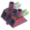 Netzanschlussklemme 2-polig max. 20A max 600V Anschluss ?2,5mm? / F6,3 Temp.Best. 150°C