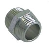 Double nipple thread 1/4  - 1/2  nickel-plated brass Qty 1pcs