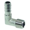 Schlauchanschluss Messing vernickelt gewinkelt Gewinde 1/8  Schlauch ? 6mm VPE 1 Stuck