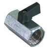 Ball valve connection 1/2  IT - 1/2  IT DN10 total length 47mm chrome-plated brass