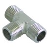 T-piece thread 3/8  ET - 3/8  ET - 3/8  ET nickel-plated brass L 54mm