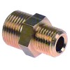 Double nipple thread 1/4  - 3/8  brass Qty 1pcs