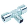 T-Stuck Gewinde 1/8  IG - 1/8  AG - 1/8  IG Messing vernickelt L 39mm