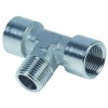 T-piece thread 3/8  IT - 3/8  ET - 3/8  IT nickel-plated brass L 54mm