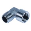 Winkelstuck Gewinde 1/2  AG - 1/2  IG Messing vernickelt