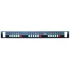 Control panel L 824mm H 75mm grey 3-group