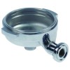 Siebtr?ger Messing verchromt ID ? 56,5 mm Auslauf 3/8  Griff M12x1,75 Hebel schr?g
