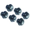 Tasten rund ? 17mm Kunststoff Set 6-teilig schwarz SANREMO