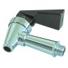 outlet tap complete tube ? 15mm pipe length 43mm thread 1/4  black/chrome