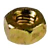 hexagonal nut thread M3 H 2,8mm WS 5,5 brass Qty 1 pcs