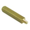 Achse Gewinde M4 vierkant L 34mm B 6mm Messing