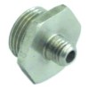 Double nipple stainless steel L 18mm T1: 3/8  T2: M8 WS 22