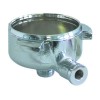 Siebtr?ger Messing verchromt ID ? 57,8 mm Auslauf 3/8  Griff M10x1,5 Hebel gerade