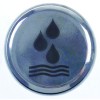 Symbol Wasser ? 50mm ID ? 39mm chrom Kunststoff