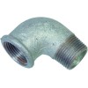 Angle piece thread 3/4  ET - 3/4  IT zinc-coated cast iron