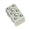 Porcelain terminal block 3-pole 2,5mm? max. 24A max 450V L 32mm W 17,5mm H 15,5mm