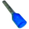 Wire end ferrules Cu gal Sn blue t.max. 110°C 2,5mm? length 12mm + collar insulation PVC