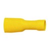 Female faston Cu gal Sn yellow t.max. 75°C 4.0-6.0mm? fully insulated size 6.3x0.8mm