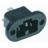 high temperature appliance plug C16A male faston 6.3mm max 10A/250V T155 plastic