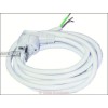 Anschlusskabel Schuko 3,0m 3 x 1,5 mm?, wei?es Rundkabel - Schukowinkelstecke
