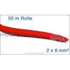 Anschlusskabel Lampe Halog.NV Halogenlampenkabel, Rolle 50 m, 2 x 6 mm? - f?r 12