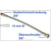 Anschlussschlauch Sanit?r 10mm 3/8  flexibel 300 mm lang - ?berwurfmutter/Quetschverschraubung