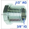 Adapter Sanit?r 1/2 x3/8  Reduzierung - Eine Seite 1/2  Au?engewinde, andere