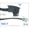 Anschlusskabel TAE-F/6P4C  3m TAE-F-Stecker/6P4C-Modularstecker - Belegung A -