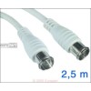 Anschlusskabel Empf.F 2,5m Empf?ngerkabel, F-Schnellstecker gerade/F-Schnells