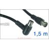 Anschlusskabel Empf.F 1,5m Empf?ngerkabel, F-Schnellstecker gerade/F-Schnells